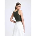 thumbnail image 2 of Square Neck Ribbed Buttoned Tank Top, 2 of 5