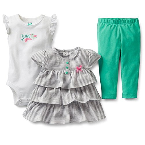 Carter's Carter's Baby Girls' 3 Piece Leggings Set (Baby) Grey