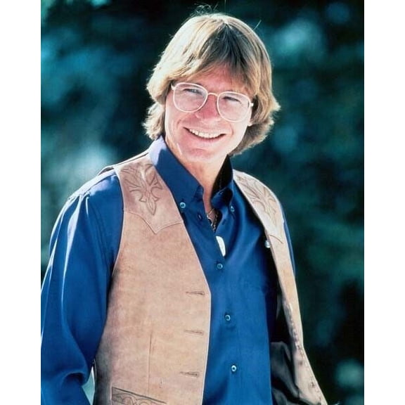 John Denver wears western style waistcoat smiling portrait 4x6 photo inch poster
