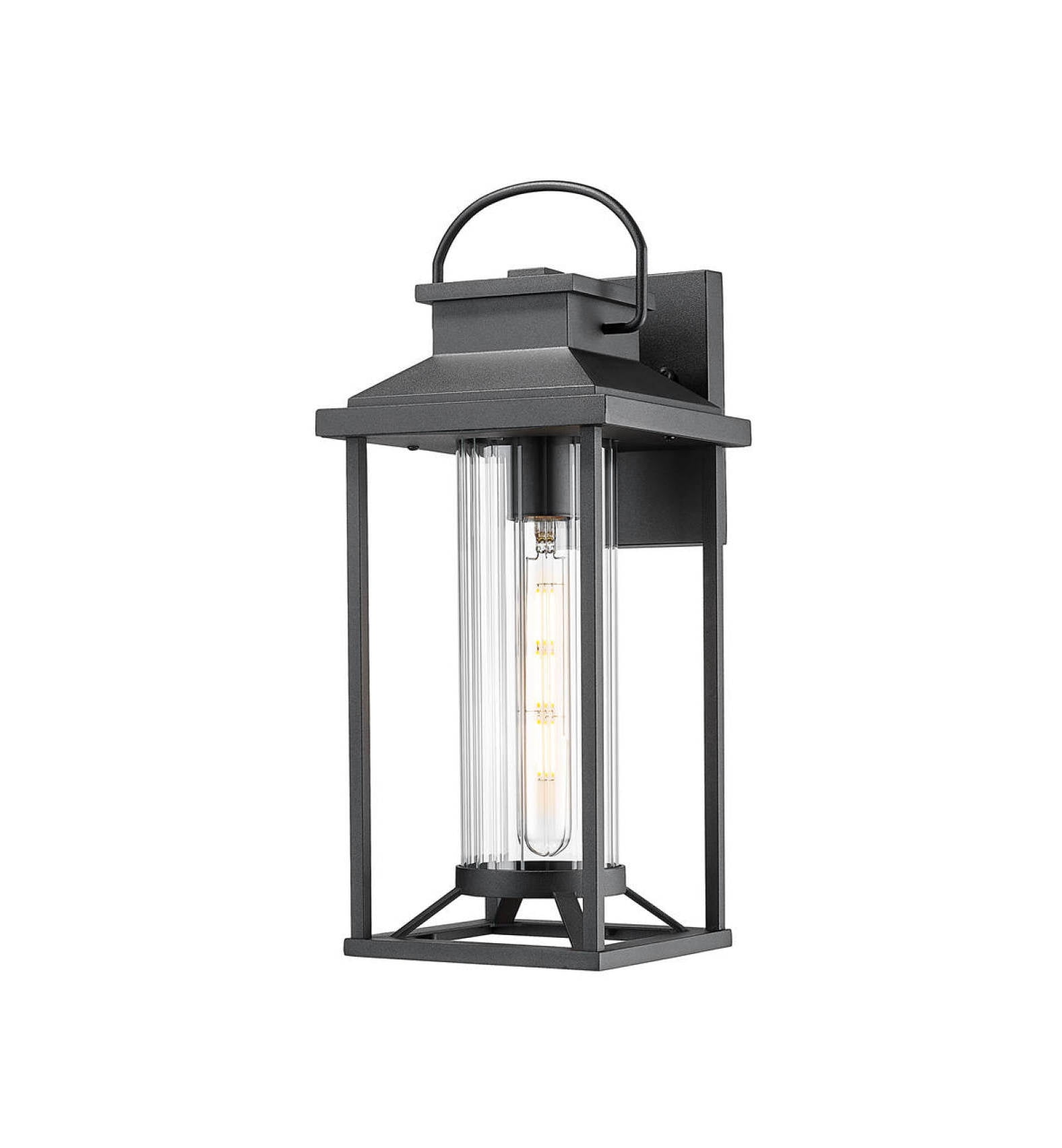 Outdoor Porch Lights, Textured Black Exterior Lighting Fixtures Wall Mount, Modern Outdoor Wall Sconce Lantern for House, Front Porch, Anti-Rust Waterproof Outdoor Garage Lights for Coach (2 pack)