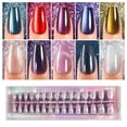 thumbnail image 1 of Press on Nails Plauva Cat Eye - Ataúd corto para mujer (300 unidades), 1 of 7