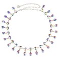 thumbnail image 1 of Chic mujeres cristal Rhinestone Metal cadera cintura vientre cadena cinturón Multicolor Zulema Las mujeres correa de cadena, 1 of 7
