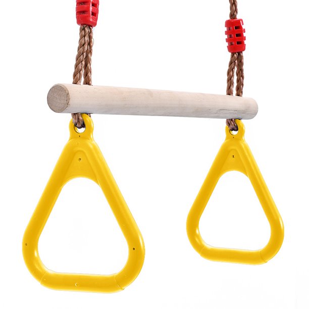 Binduo Wooden Rings Swing Toys Children Adults Outdoor Indoor Gym Exercise Accessories Yellow Walmart Com Walmart Com