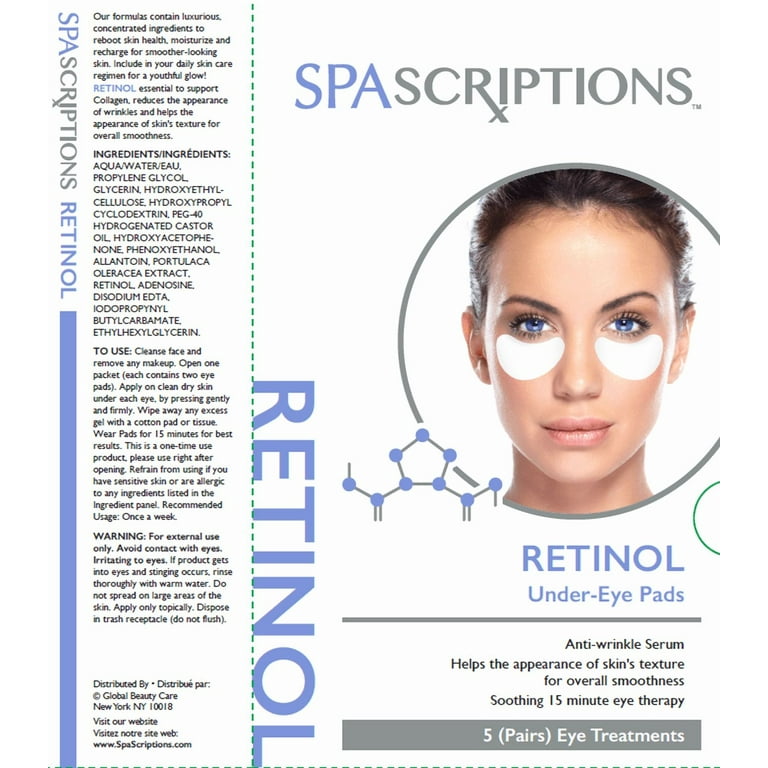 Under Eye Patches With Retinol & Vitamin C - 5 Pairs, Brightening & Anti-Aging Treatment For Puffiness & Fine Lines