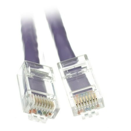 ACL 100 Feet Cat5e RJ45 Bootless Ethernet Patch Cable, Purple, 1 Pack