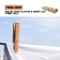 thumbnail image 2 of Nvzi 50 pinzas para ropa resistentes para exteriores con resorte, pinzas de madera, 2 of 4