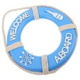 thumbnail image 1 of CTIRCHIU Seaside Decoration Rustic Wall Decor Wooden Lifebuoy 1Pack, 1 of 6