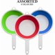 thumbnail image 4 of Collapsible Colander with Handle Space Saving Heavy Duty Kitchen Strainer Foldable Assorted Color Food Grade Silicone Drain Basket for Draining 3Pcs, 4 of 5