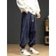 thumbnail image 3 of Pantalones cargo japoneses de otoño 2023 para hombre, pantalones deportivos informales con apliques de letras y cordón, pantalones holgados de gran tamaño Y2K para la calle, 3 of 5
