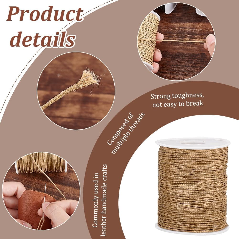 800 Yards 1mm Waxed Cord 8 Colors Waxed String Cotton Waxed Thread Beading Cord for Chinese Knotting Wax Cord Necklace String for Jewelry Making Bracelet Earth Tone DIY Mixed Color