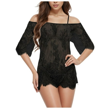 Xuewenshw Women s Lingerie Lace Lingerie for Women Womens Lingerie Crotchless Lace Lingerie Women Sexy Lingerie Womens Sexy Nightgown