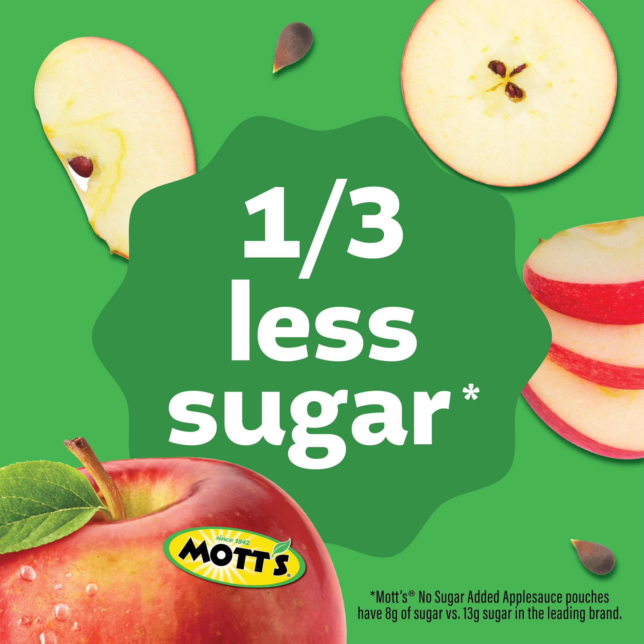 Mott's No Sugar Added Cherry Applesauce, 3.9 oz, 6 Count Cups