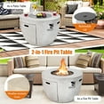 thumbnail image 6 of Gymax 36'' Round Concrete Propane Fire Pit Table w/ Lava Rocks PVC Cover 50,000 BTU, 6 of 9