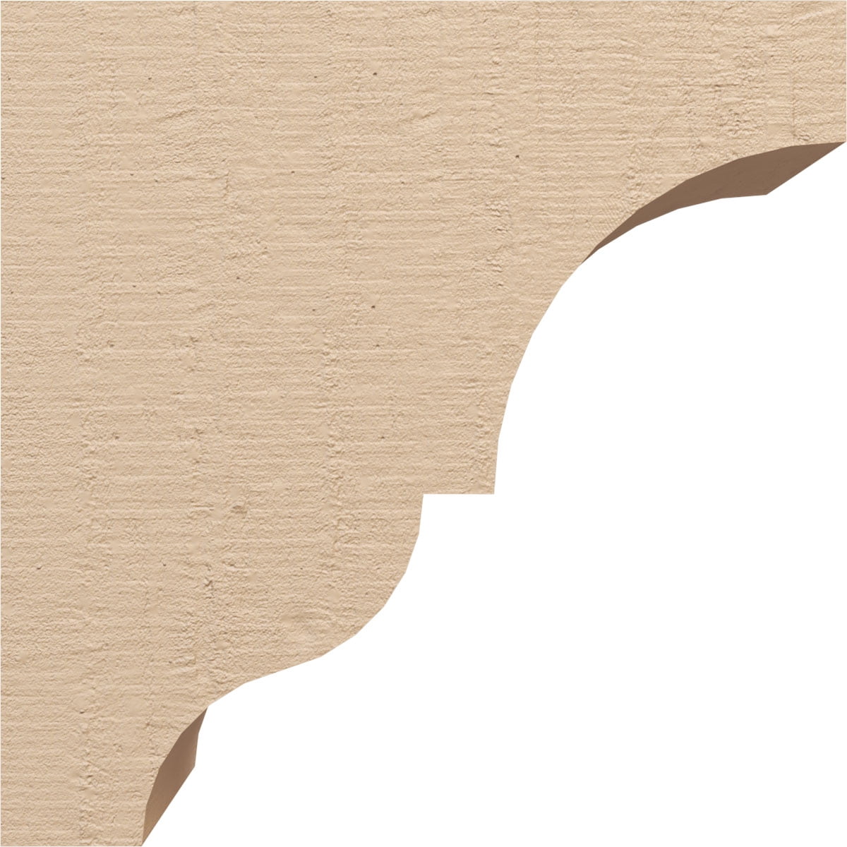 7"W x 14"D x 14"H Classic Asheboro Rough Cedar Woodgrain TimberThane Corbel, Primed Tan