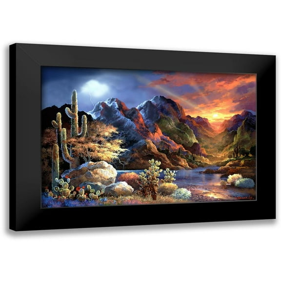 Lee, James 14x11 Black Modern Framed Museum Art Print Titled - Saturday Sunset