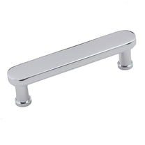 Alno A717-35 Moderne 3-1/2" Center To Center Flat Bar Solid Brass Cabinet Handle - Chrome