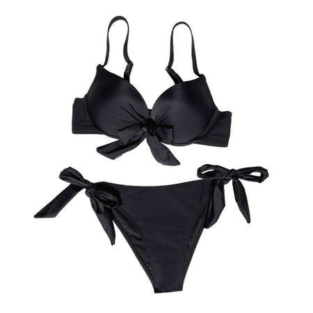 Durtebeua Bikini Set for WomenTwist Front Two Piece Swimsuit Top with Side Tie Bathing Suit Bottom String Cheeky Bikini Sets Gift for her