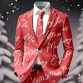 thumbnail image 5 of Funny Christmas Suits for Men 2 Piece One Button Xmas Color Block Jacket Blazer And Pant Set Slim Fit Winter Party Funny Christmas Suit, 5 of 6