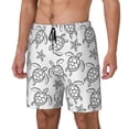 thumbnail image 2 of Daiia Sea Turtle Mens Swim Trunks Swim Shorts Quick Dry Swim Shorts with Mesh Lining Pockets-X-Large, 2 of 9