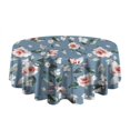 thumbnail image 5 of Pioneer Flower Floral Print Pattern Round Tablecloth 60"x60",Wrinkle Wipeable Table Cloth for Kitchen Dining Room Picnic Patio Party, 5 of 6