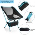 thumbnail image 5 of Chaise de Camping Pliante Portable Ultra-Légère Compacte avec Sac de Transport pour Randonnée, BBQ, 5 of 5