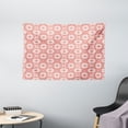 thumbnail image 1 of Coral Tapestry, Geometric Art Deco Pattern with Lacing Shapes 30s Style Vintage Motifs, Wall Hanging for Bedroom Living Room Dorm Decor, 60W X 40L Inches, Coral Light Coral White, by Ambesonne, 1 of 2