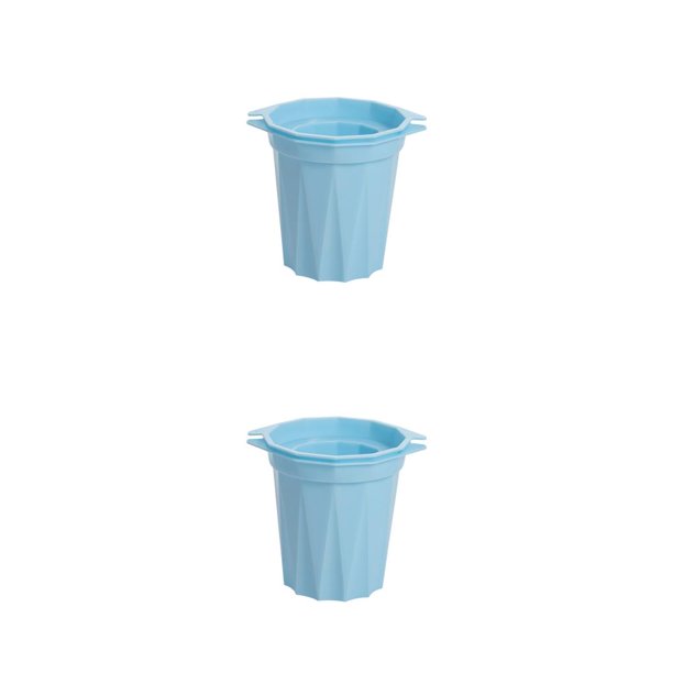 Advancent Moldes para vasos de hielo, bebidas, jugo, vasos de chupito, molde para hacer herramientas para beber, tamaño grande, congelación, Azul 2piezas