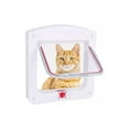 thumbnail image 1 of Puertas y gateras manuales para gatos, gatera para perros y gatos, gatera pequeña para gatos, puerta con microchip, cerradura de 4 vías, fácil de instalar, color blanco Kuyhfg Bienvenido a Kuyhfg, 1 of 5