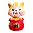 thumbnail image 1 of Estatua china en miniatura de animal para salpicadero, adorno de Año Nuevo tigre de la riqueza, 1 of 9