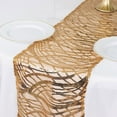 thumbnail image 6 of BalsaCircle 12x108 in Gold Mesh Wavy Embroidered Sequins Table Runner Party Events Reception Decorations Supplies, 6 of 8