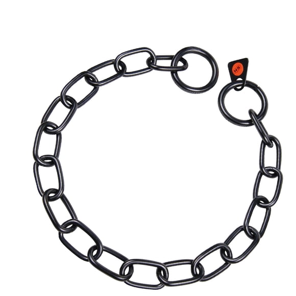 HS SPRENGER Short Link Necklace - Stainless Steel, 61 cm / 24 inch, Black, 0.108 kg