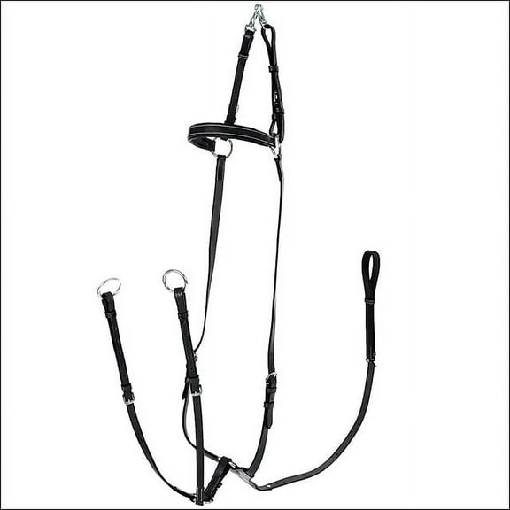 Horze Adjustable Horse Hunting Breastplate Martingale Blue Full Size Black