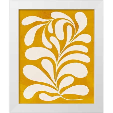 Popp Grace 20x24 White Modern Wood Framed Museum Art Print Titled - Goldenrod I