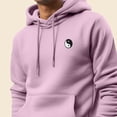 thumbnail image 5 of Dalix Yin Yang Embroidered Fleece Zip Hoodie Cold Fall Winter Mens in Light Pink XL X-Large, 5 of 5