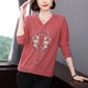 thumbnail image 4 of Camiseta de manga larga para nueva mamá de otoño e invierno, camiseta de mujer de 40 a 50 años de mediana edad y mayores, camiseta fina de primavera y otoño, 4 of 5