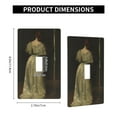 thumbnail image 4 of Seventeenth Century Lady in White Dress Dark Light Switch Cover Plates Single Toggle Wall Plate, Decorative 1-Gang Christmas Decor Lightswitch Cover, 4 of 7