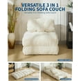 thumbnail image 2 of Sofá Cama Plegable – 3 en 1 Individual – Sillón Convertible con Colchón y Almohada – Pana Acanalada 10 mm – Fácil de Plegar – Sala o Dormitorio – Multifunción, 2 of 8