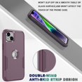thumbnail image 6 of Phone Case for iPhone 13 and iPhone 14, Non-Slip Shockproof 10 Ft Military Dropproof Phone Case with 2 Tempered Glass Screen Protectors, 6.1 Inch (Brown), 6 of 14