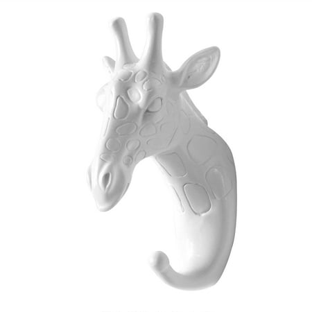 

wrea Weilifangwps 3D Animal Head Wall Hanger Resin Coat Hat Hanging Hook Heavy Duty Holder Rack Home Decoration Type 1