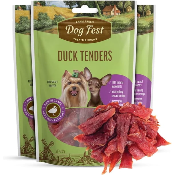 Duck TENDERS (Pack Of 3) Duck Jerky Dog Treats Made With Human