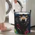 thumbnail image 4 of Picia Vintage Wolf Warrior Large Laundry Basket, Waterproof, Freestanding Laundry Hamper, Collapsible Tall Clothes Hamper with Extended Handles-Medium, 4 of 8