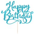 thumbnail image 3 of Decoración para pastel Happy Birthday con brillo azul Yetxel, 3 of 8