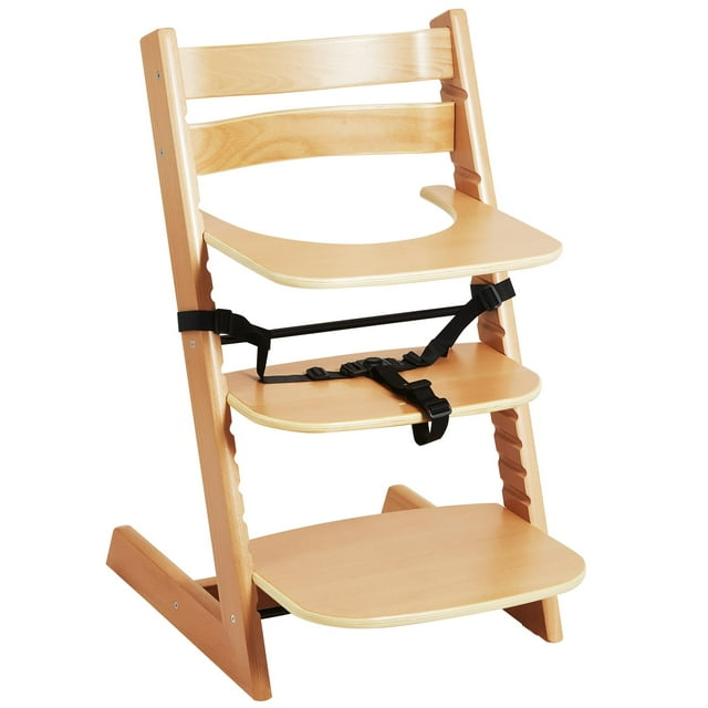 Trona de alimentación convertible VEVOR, madera de haya, madera de haya, Natur