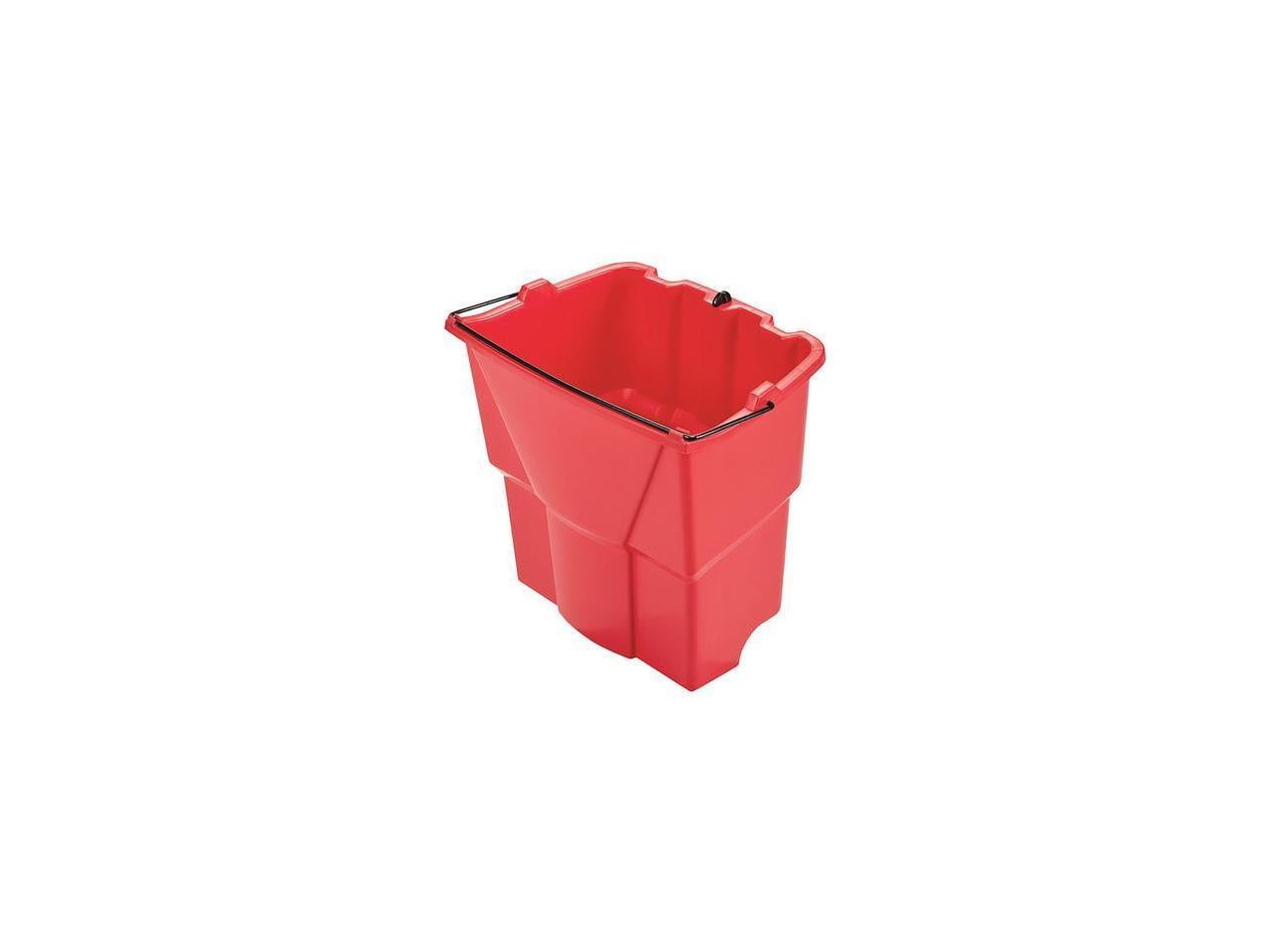 Pre-Owned Rubbermaid Commercial Products WaveBrake® 18 QT Dirty Water Bucket, Red, for Professional/Janitorial Cleaners for Separating Used Water from Clean Water (2064907)