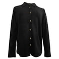 thumbnail image 5 of Cardigan Sweaters for Women Soft Lightweight Loungewear Breathable Loose Fit Long Sleeve, Comfortable and Versatile, Perfect for Travel and Casual Wear,Black,XL, 5 of 5