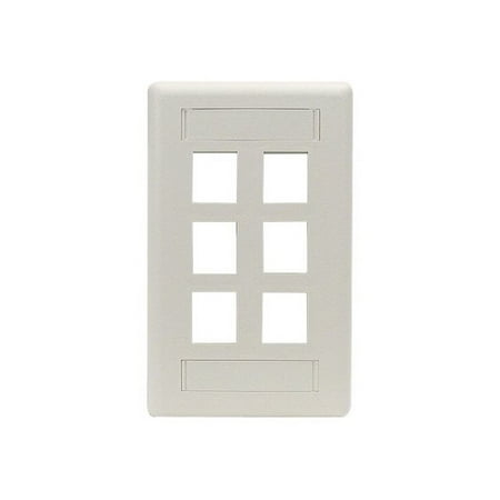UPC: 0822088076148 | Black Box GigaStation2 – Mounting plate – office white – 6 ports – for CAT5e