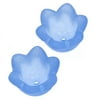 Lucite Tulip / Lily Of The Valley Flower Bead Caps Matte Cornflower Blue 6x10mm (12)