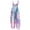 Purple, variant on Girls Sleeveless Jumpsuits Fashion Tie Dye Romper Wide Leg Pants Casual Summer Boho Spaghetti Straps Overalls with Big Pockets Yellow 7-8 Years