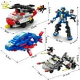 thumbnail image 4 of HUIQIBAO 6IN1 City Engineering Car Police Truck Building Blocks Tank Helicopter Bricks Fire Fighting Set Toys for Children, 4 of 10
