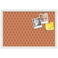 thumbnail image 2 of PinPix 24x16 Custom Cork Bulletin Board Quarterfoil Orange Poster Board Has a Fabric Style Canvas Finish, Framed in Quarterfoil Orange, by ArtToFrames (PinPix-328), 2 of 6